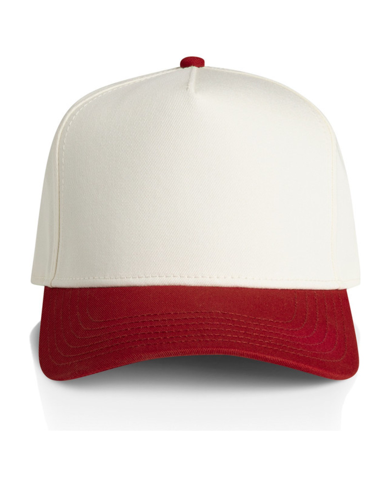 AS Colour 1165 Cap Natural/Cardinal – Vorderseite