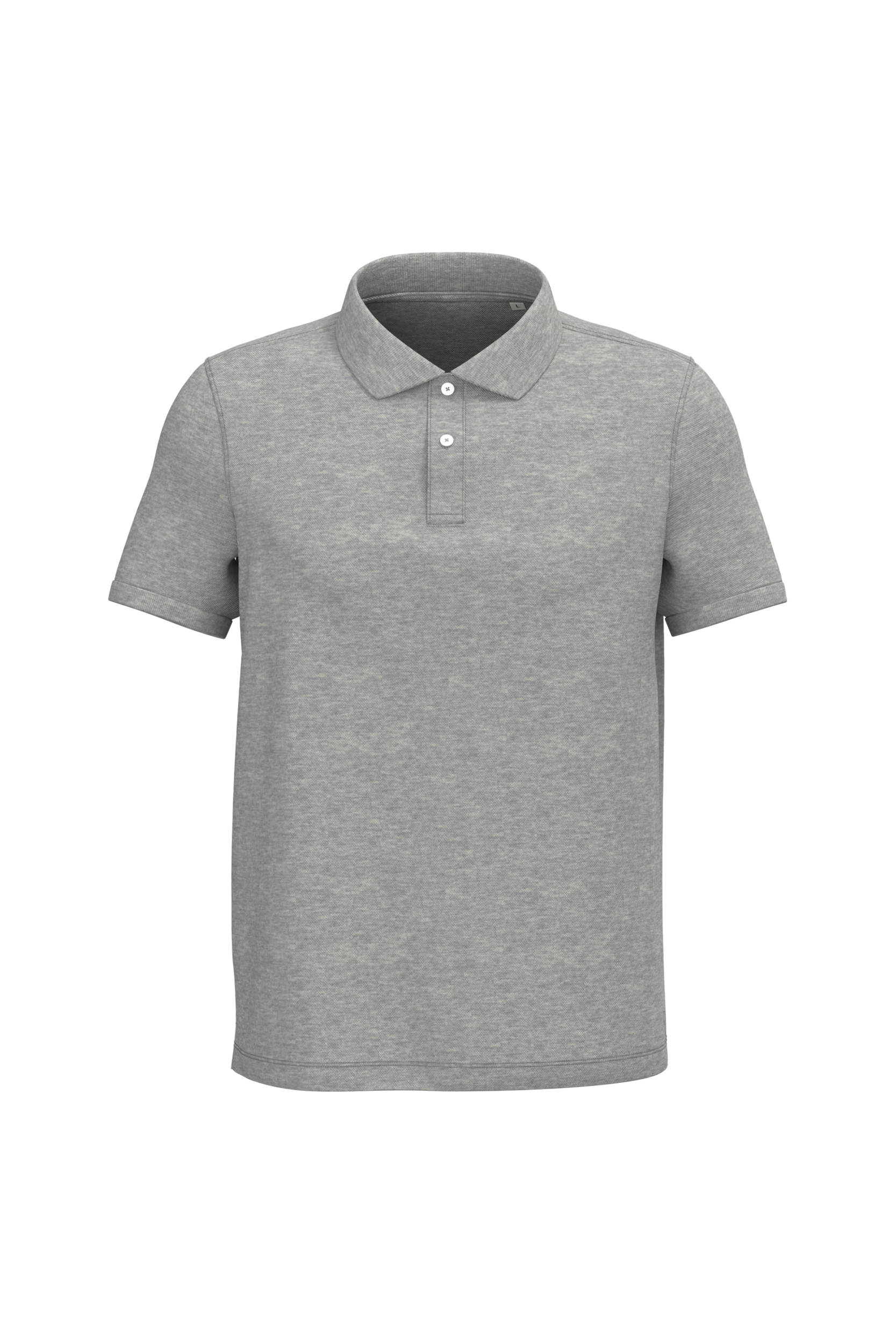 Native Spirit NS207 Bio-Poloshirt Moon Grey Heather – Vorderseite