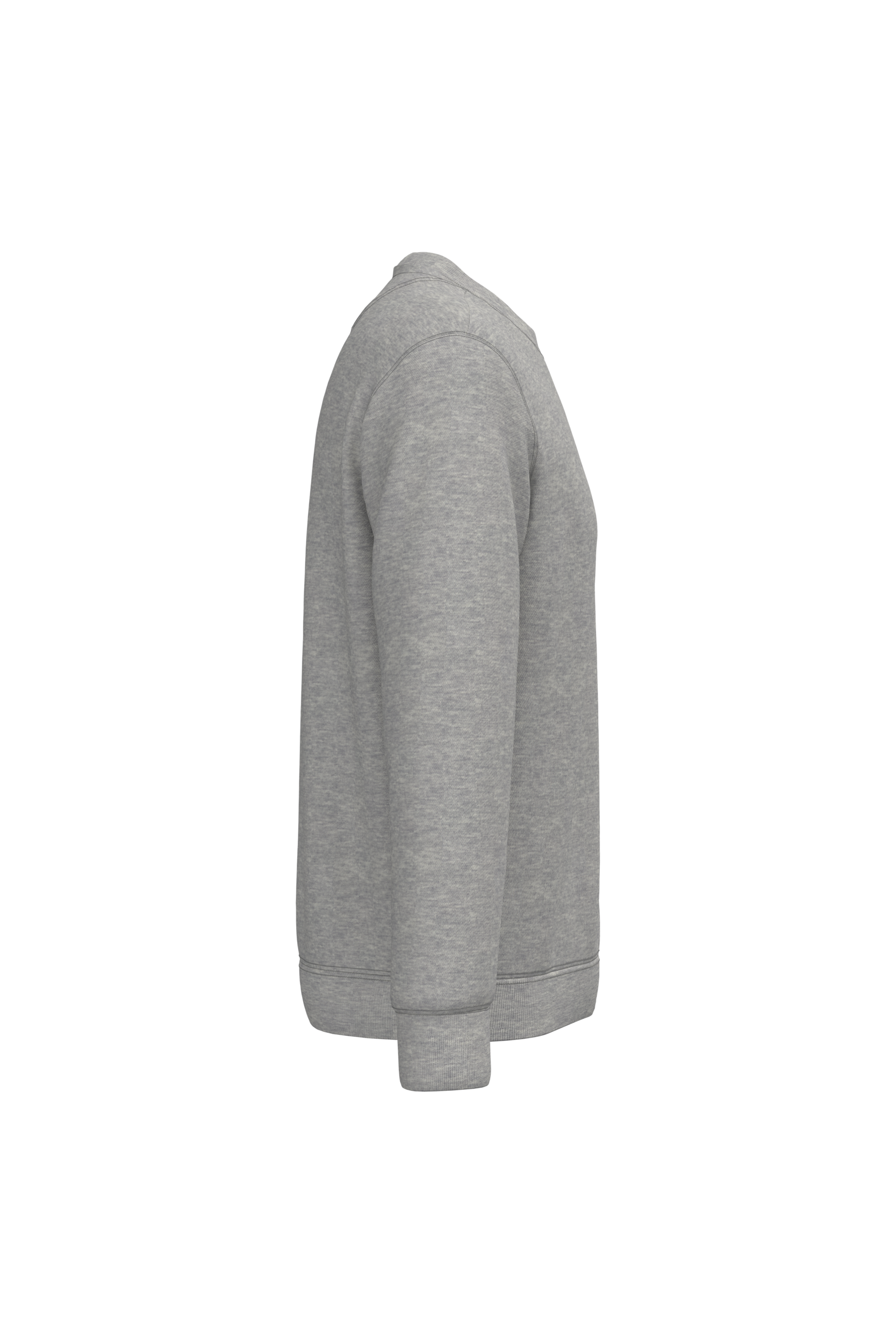 Native Spirit NS400 Bio-Sweatshirt Moon Grey Heather – Seitenansicht