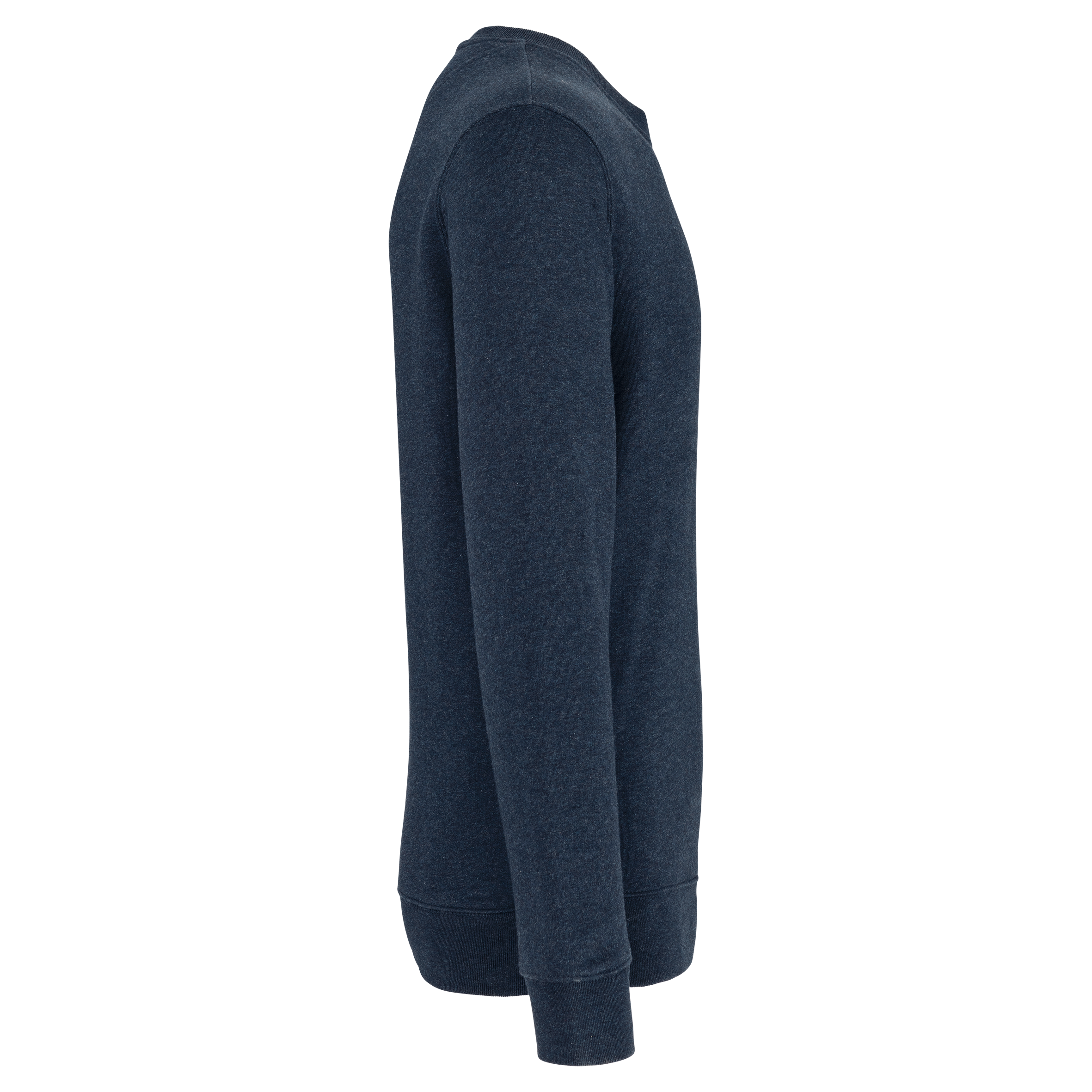 Native Spirit NS400 Bio-Sweatshirt Navy Blue Heather – Seitenansicht