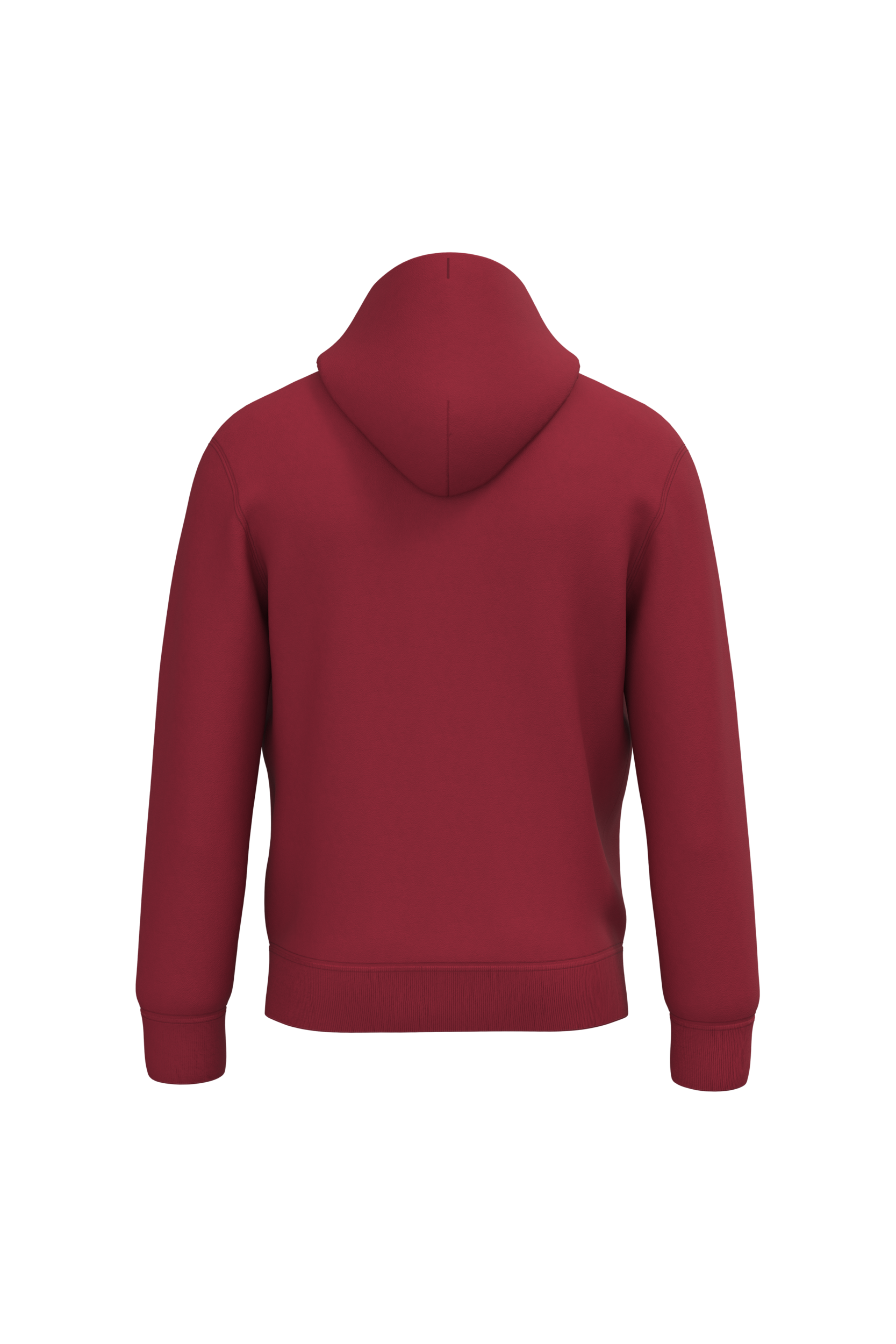Native Spirit NS401 Bio-Hoodie Hibiscus Red – Rückseite