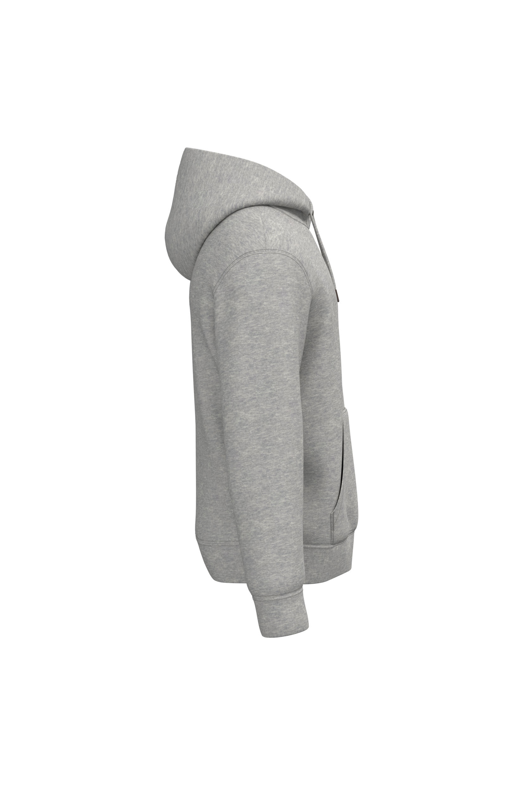 Native Spirit NS401 Bio-Hoodie Moon Grey Heather – Seitenansicht