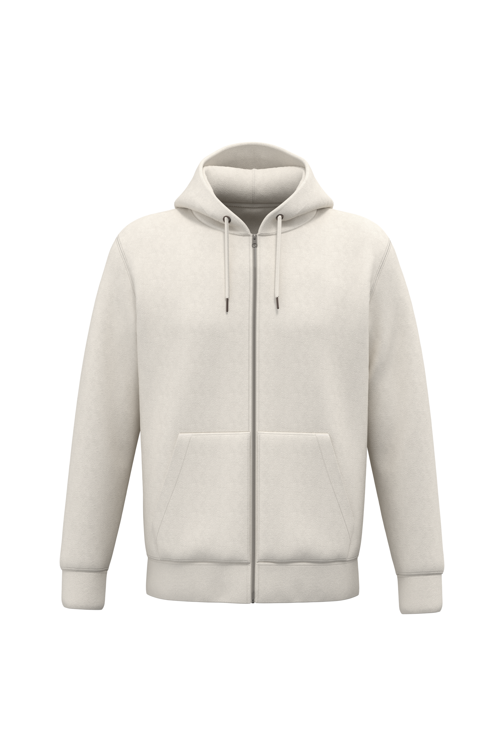 Native Spirit NS402 Bio-Zip-Hoodie Ivory – Vorderseite