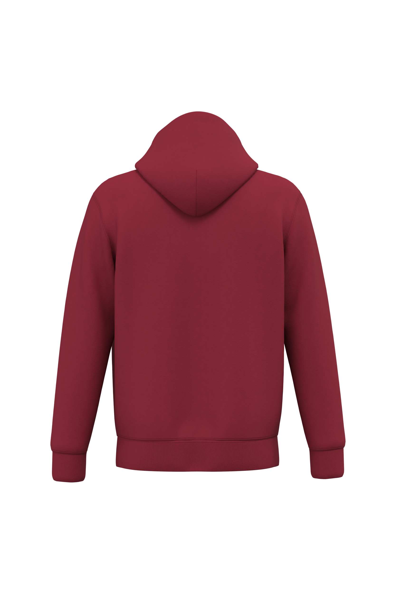 Native Spirit NS402 Bio-Zip-Hoodie Hibiscus Red – Rückseite