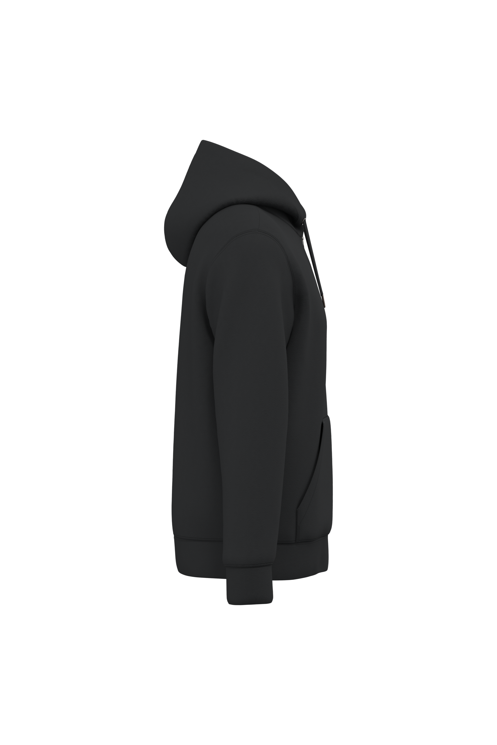 Native Spirit NS402 Bio-Zip-Hoodie Black – Seitenansicht