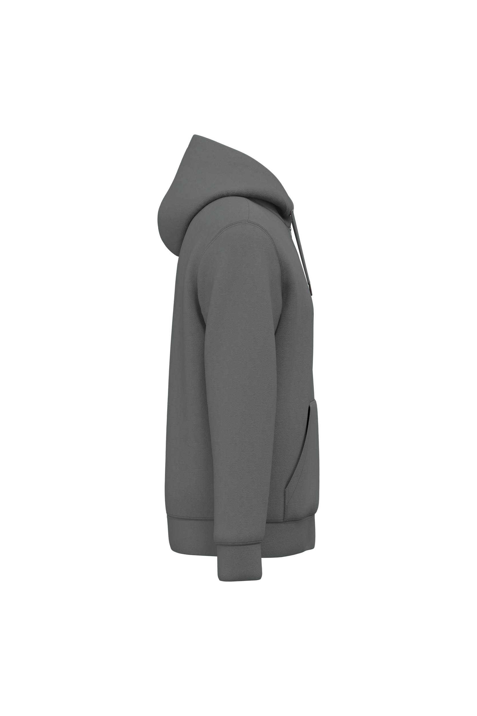 Native Spirit NS402 Bio-Zip-Hoodie Iron Grey – Seitenansicht