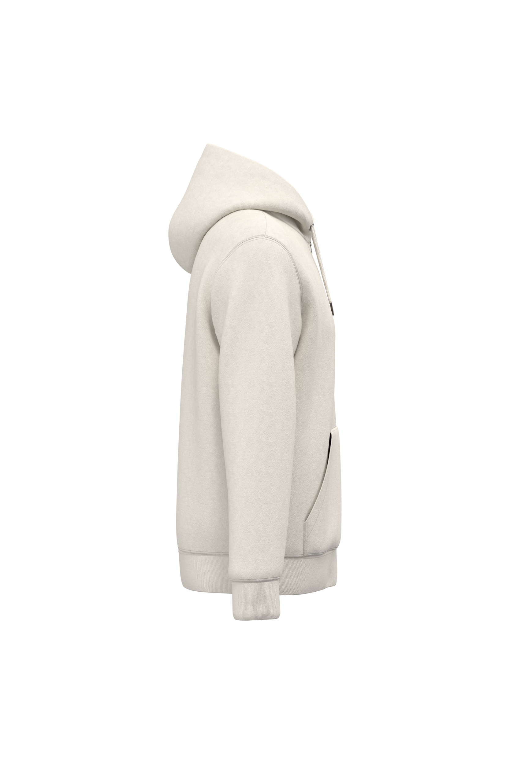 Native Spirit NS402 Bio-Zip-Hoodie Ivory – Seitenansicht