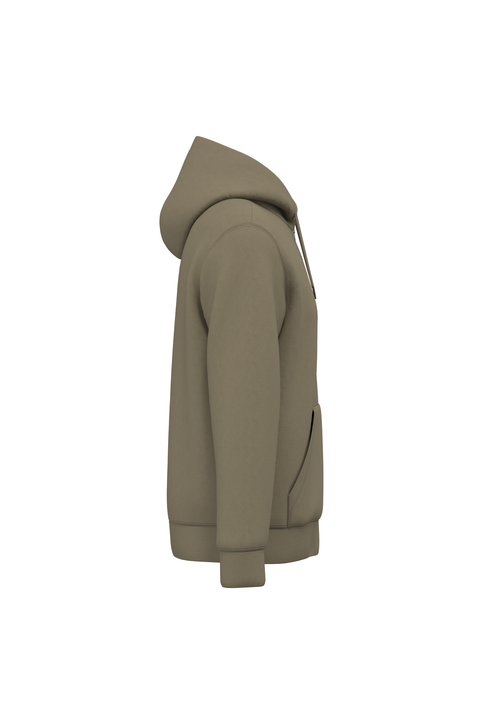 Native Spirit NS402 Bio-Zip-Hoodie Light Olive Green – Seitenansicht