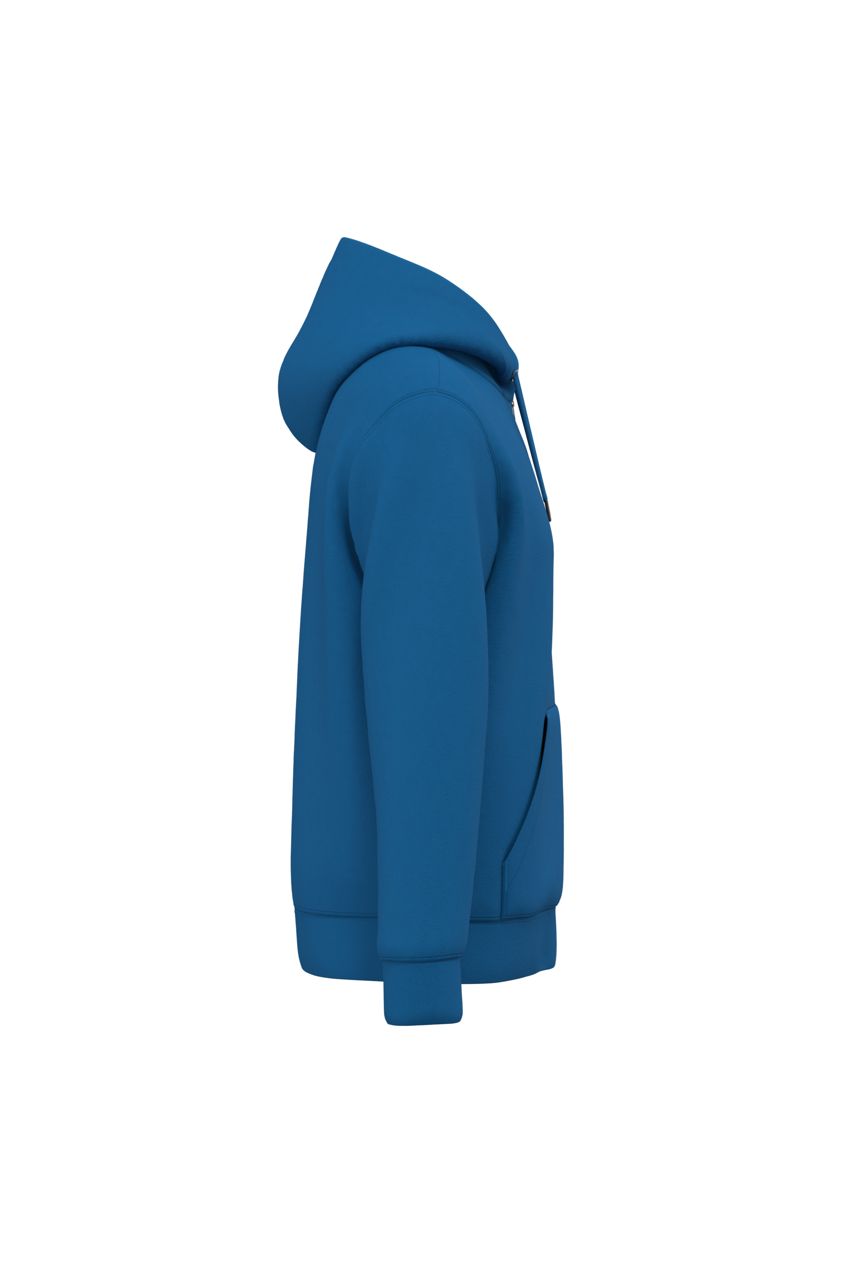 Native Spirit NS402 Bio-Zip-Hoodie Sea Blue – Seitenansicht