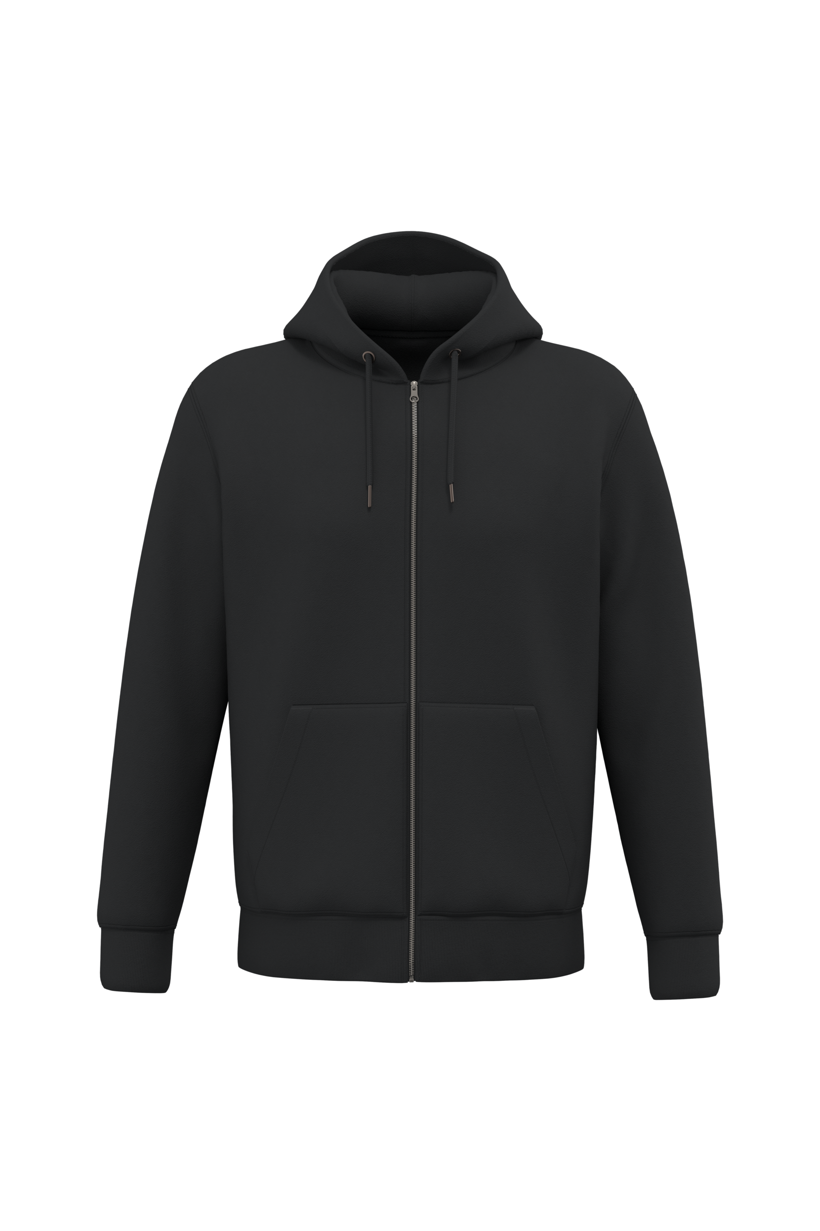 Native Spirit NS402 Bio-Zip-Hoodie Black – Vorderseite