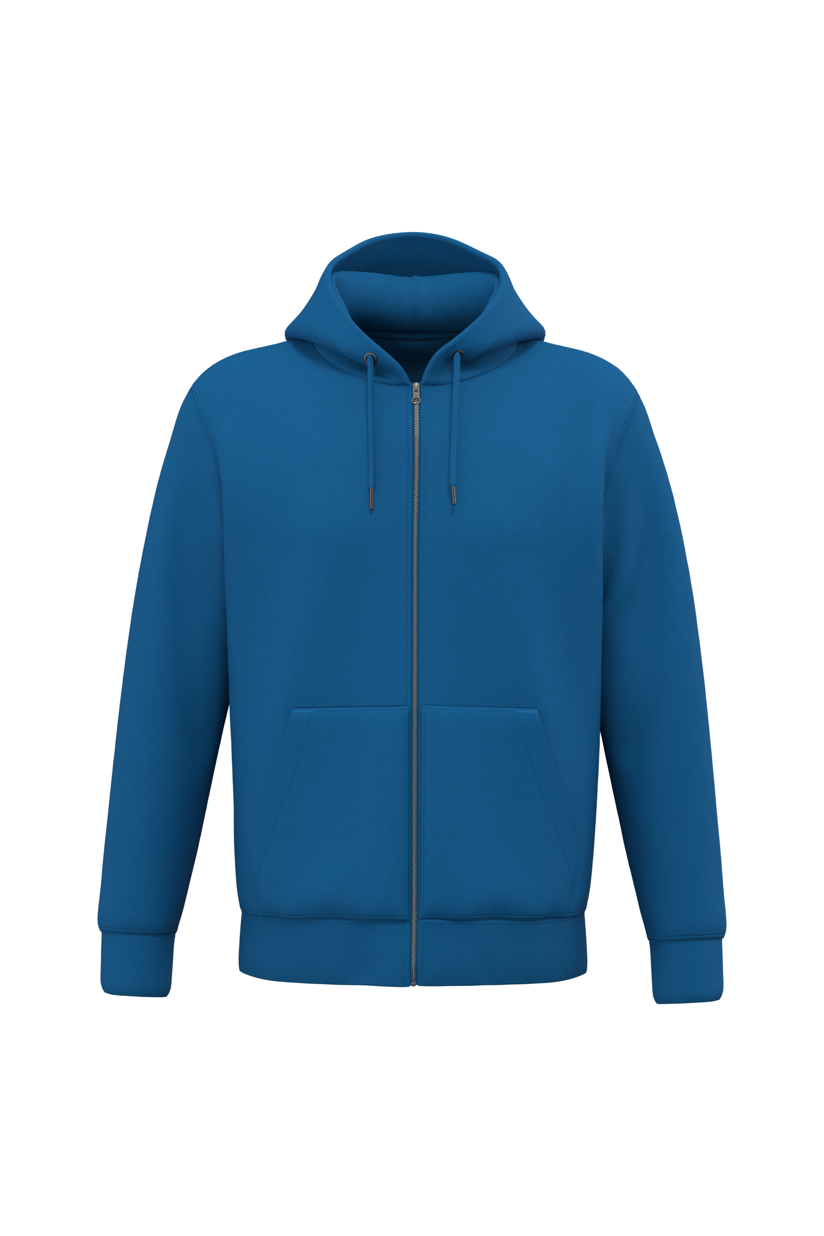 Native Spirit NS402 Bio-Zip-Hoodie Sea Blue – Vorderseite