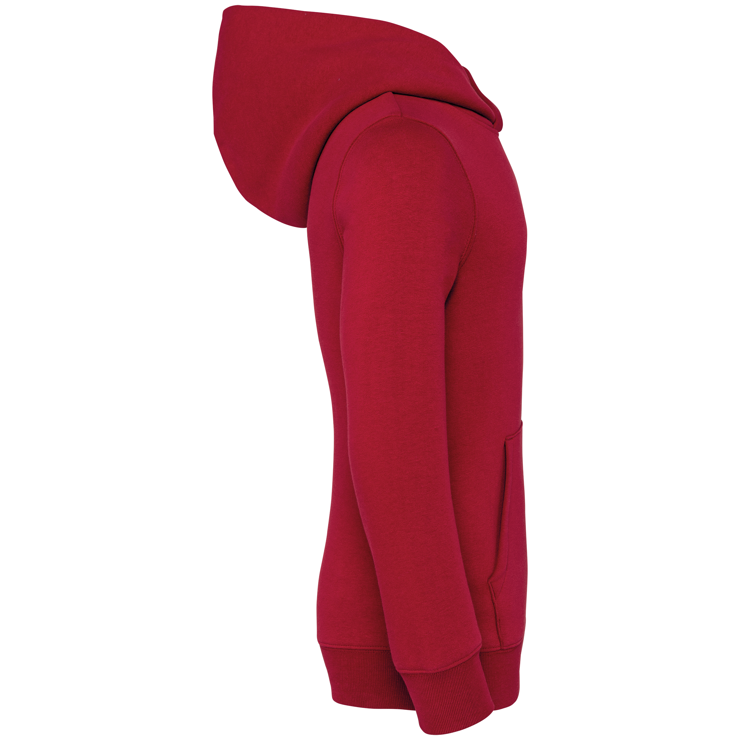 Native Spirit NS404 Bio-Hoodie Hibiscus Red – Seitenansicht