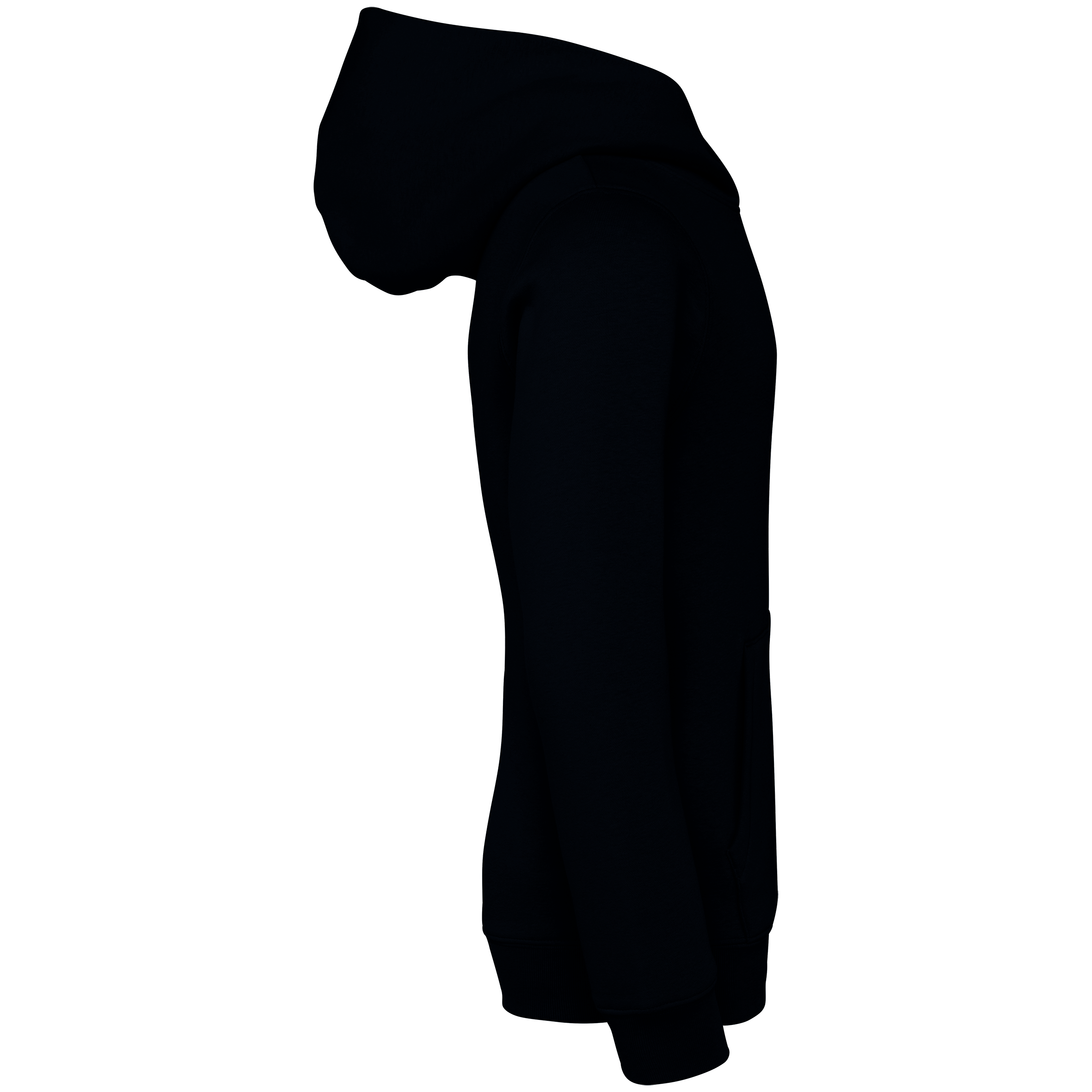 Native Spirit NS404 Bio-Hoodie Black – Seitenansicht
