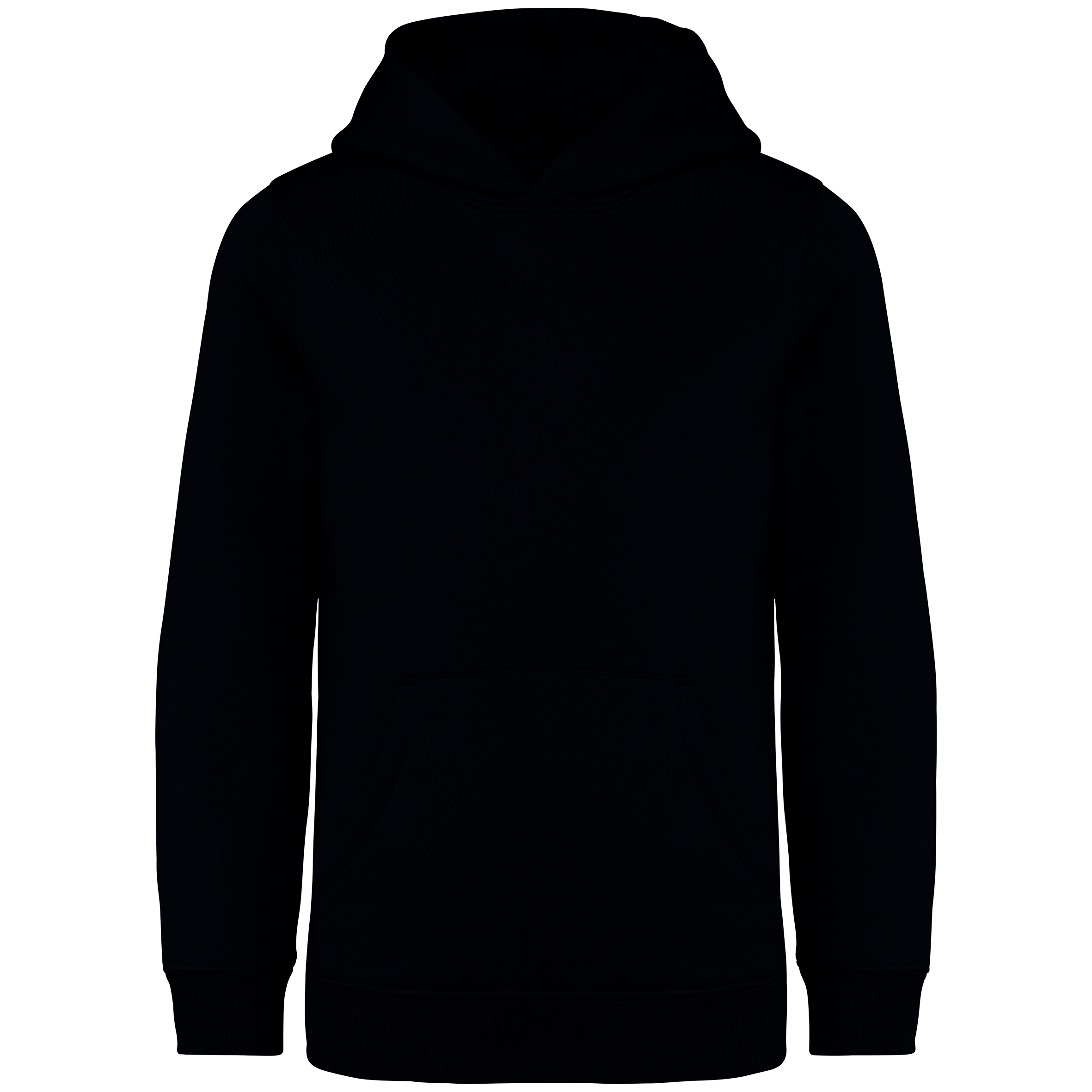 Native Spirit NS404 Bio-Hoodie Black – Vorderseite
