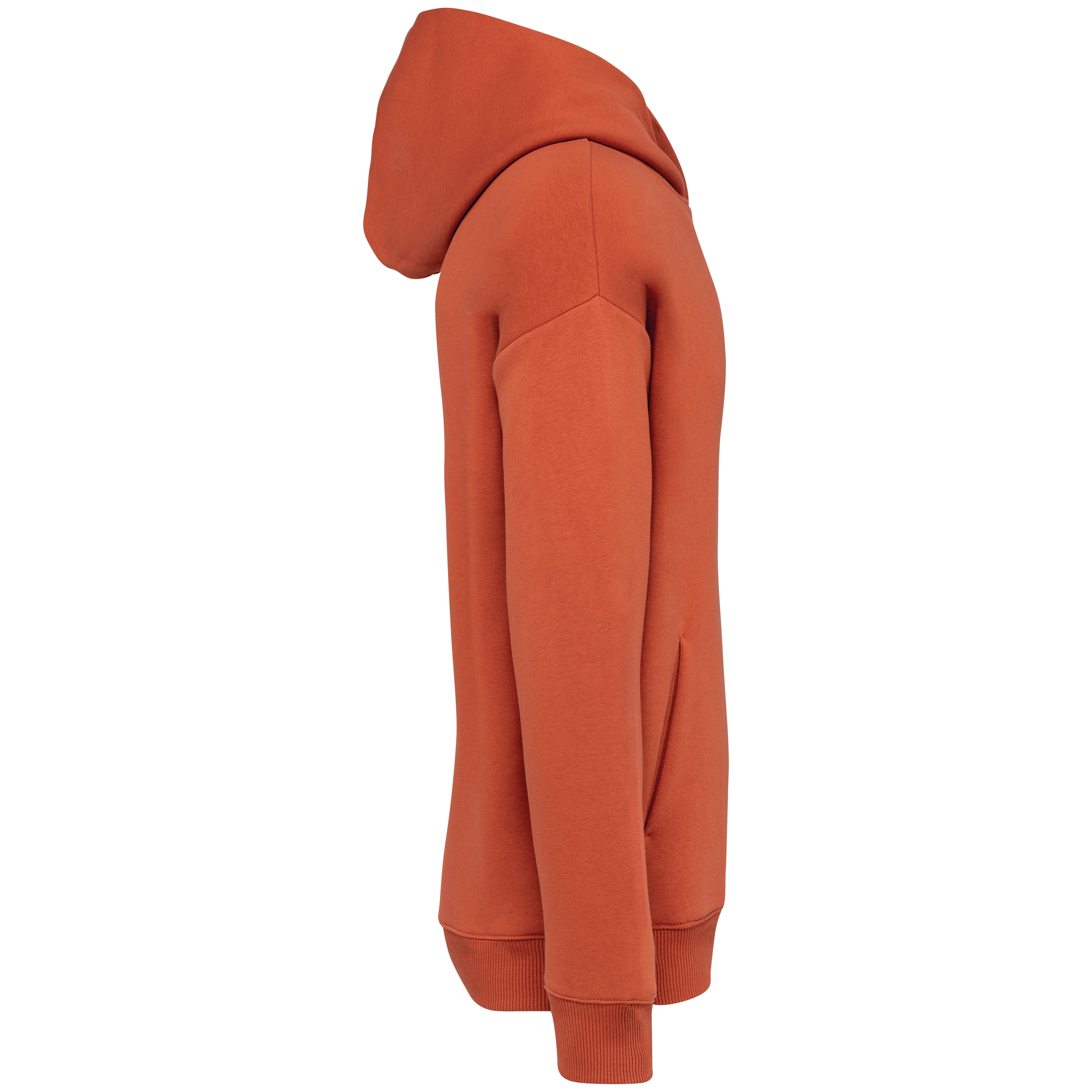 Native Spirit NS408 Bio-Hoodie Burnt Brick – Seitenansicht