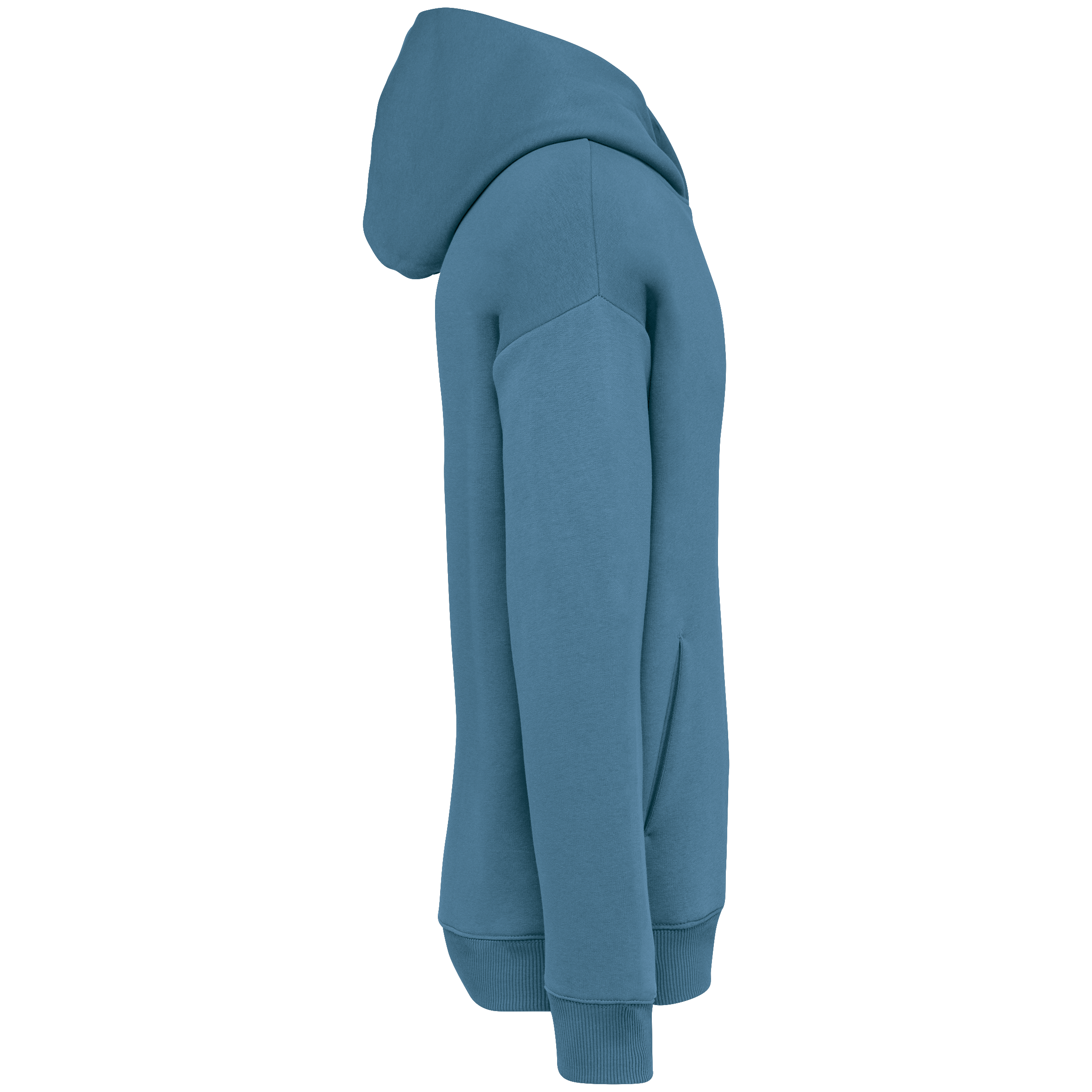 Native Spirit NS408 Bio-Hoodie Adriatic Blue – Seitenansicht